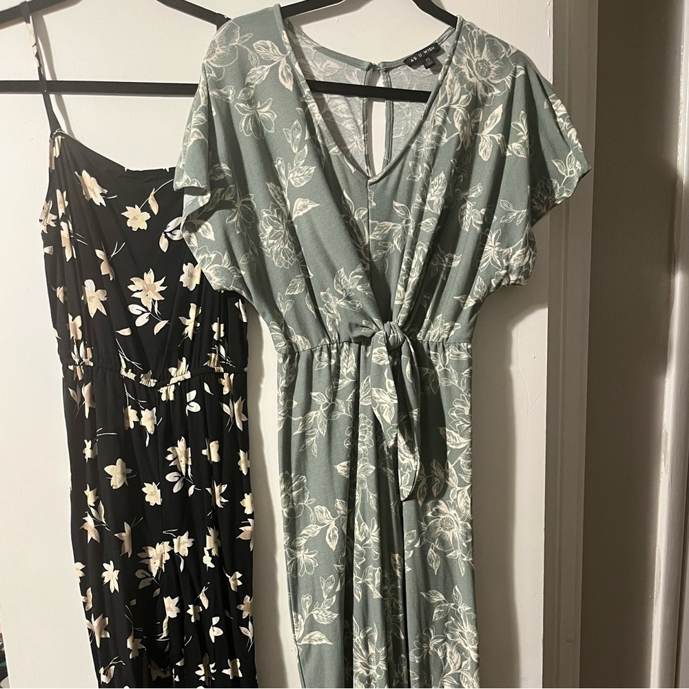 Two XS Floral Rompers